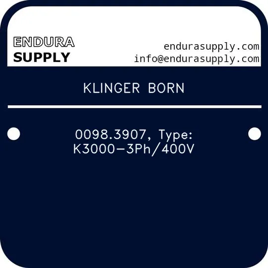klinger-born-00983907-type-k3000-3ph400v