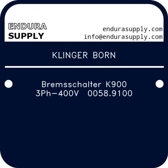 klinger-born-bremsschalter-k900-3ph-400v-00589100