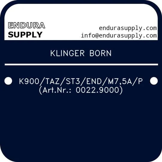 klinger-born-k900tazst3endm75ap-artnr-00229000