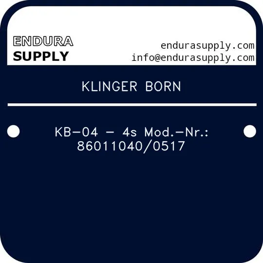 klinger-born-kb-04-4s-mod-nr-860110400517