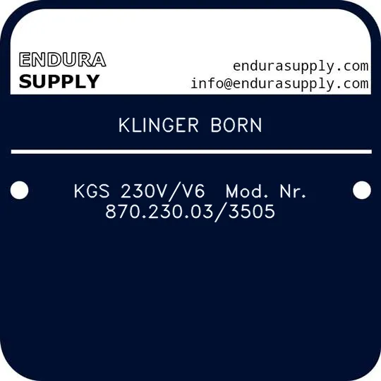 klinger-born-kgs-230vv6-mod-nr-870230033505