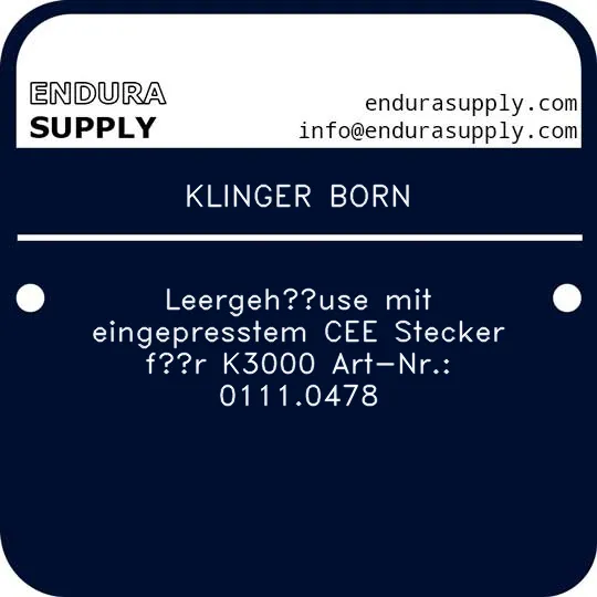 klinger-born-leergehause-mit-eingepresstem-cee-stecker-fur-k3000-art-nr-01110478