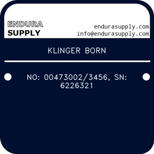 klinger-born-no-004730023456-sn-6226321