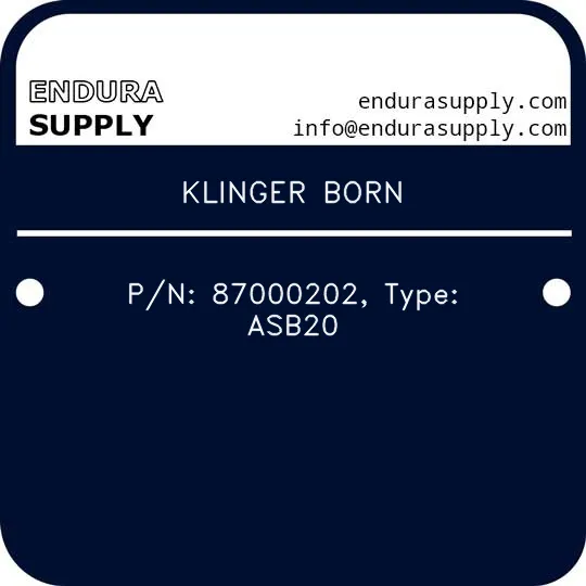 klinger-born-pn-87000202-type-asb20