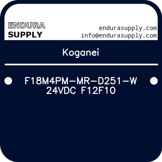 koganei-f18m4pm-mr-d251-w-24vdc-f12f10