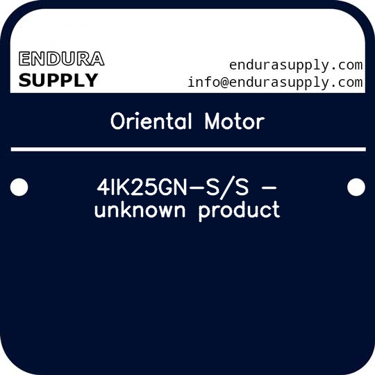 oriental-motor-4ik25gn-ss-unknown-product
