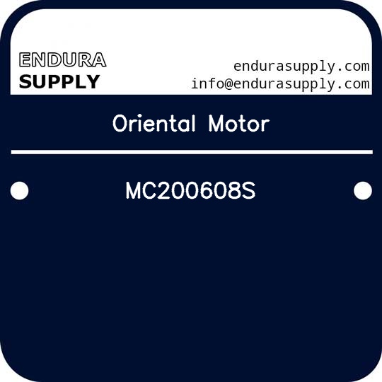 oriental-motor-mc200608s