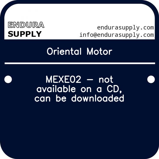 oriental-motor-mexe02-not-available-on-a-cd-can-be-downloaded