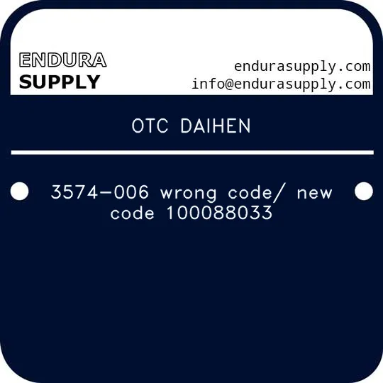 otc-daihen-3574-006-wrong-code-new-code-100088033