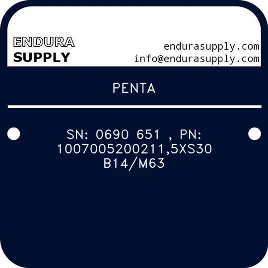 penta-sn-0690-651-pn-10070052002115xs30-b14m63
