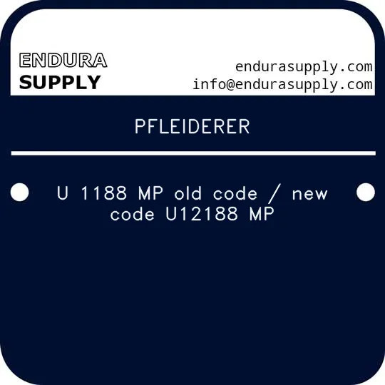 pfleiderer-u-1188-mp-old-code-new-code-u12188-mp