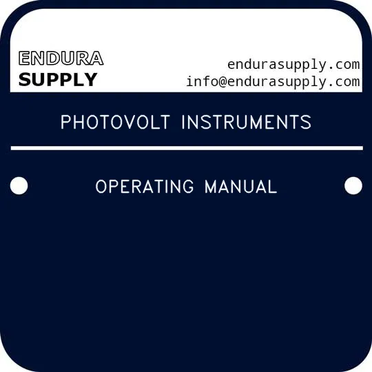 photovolt-instruments-operating-manual