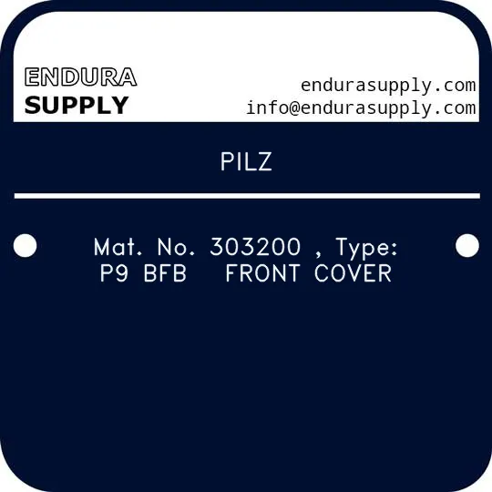 pilz-mat-no-303200-type-p9-bfb-front-cover
