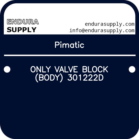 pimatic-only-valve-block-body-301222d