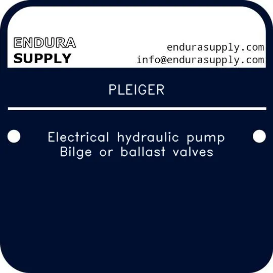 pleiger-electrical-hydraulic-pump-bilge-or-ballast-valves