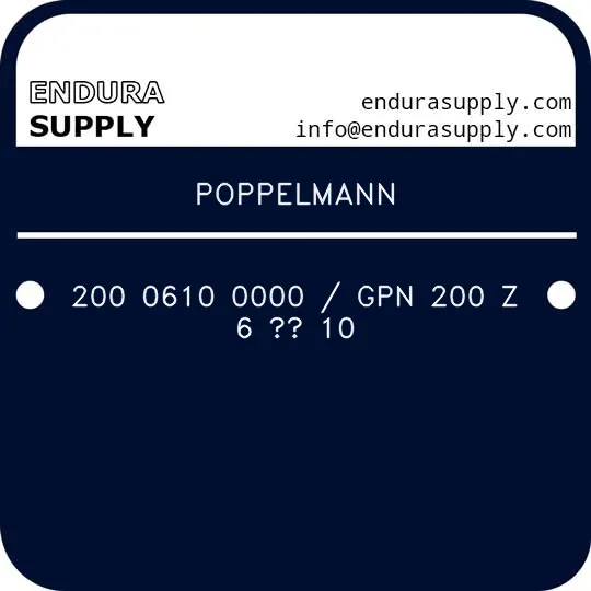 poppelmann-200-0610-0000-gpn-200-z-6-10