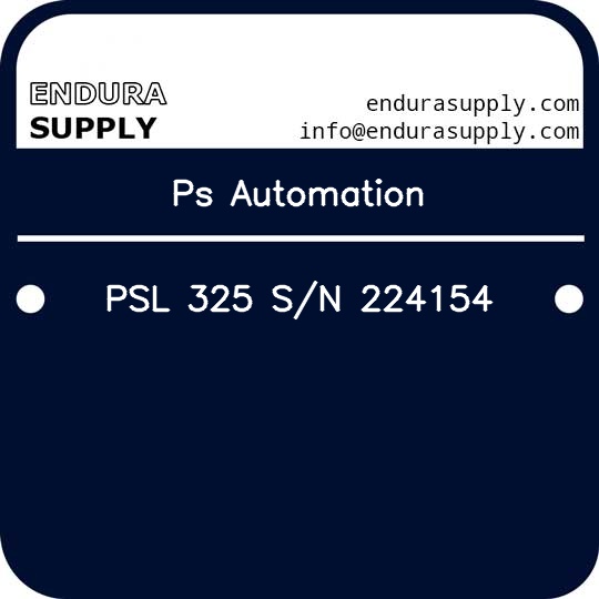 ps-automation-psl-325-sn-224154