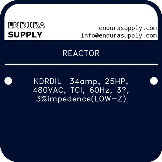 reactor-kdrdil-34amp-25hp-480vac-tci-60hz-3-3impedencelow-z