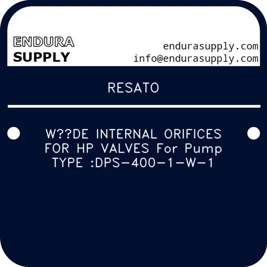 resato-wide-internal-orifices-for-hp-valves-for-pump-type-dps-400-1-w-1