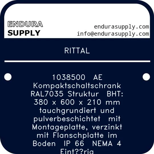 rittal-1038500-ae-kompaktschaltschrank-ral7035-struktur-bht-380-x-600-x-210-mm-tauchgrundiert-und-pulverbeschichtet-mit-montageplatte-verzinkt-mit-flanschplatte-im-boden-ip-66-nema-4-einturig